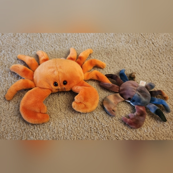 Other - Lot Of 2 Beanie Babies 1996 + 1998 Claude + Digger The Crab #MM